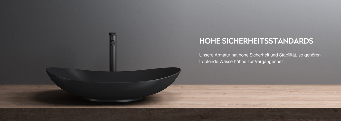 Bad Armatur Waschbecken Armatur matt Schwarz Waschtischarmatur